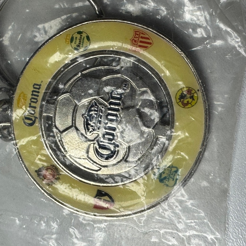 Corona Beer Soccer Football Club Team‎ Logo Keychain Metal Yellow
